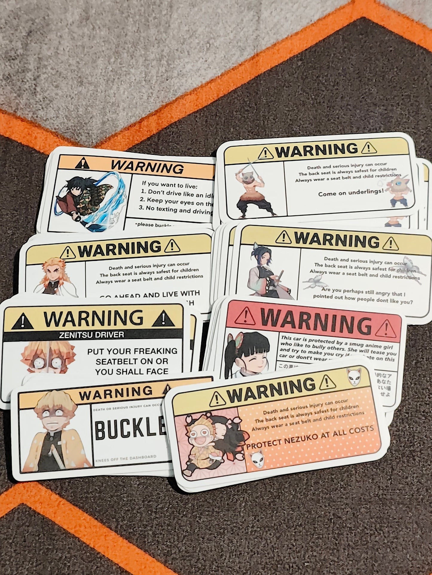 Anime warning stickers, Otaku stickers, anime fan labels. anime