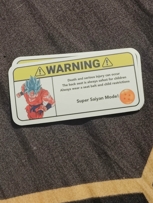 Random anime small visor warning stickers