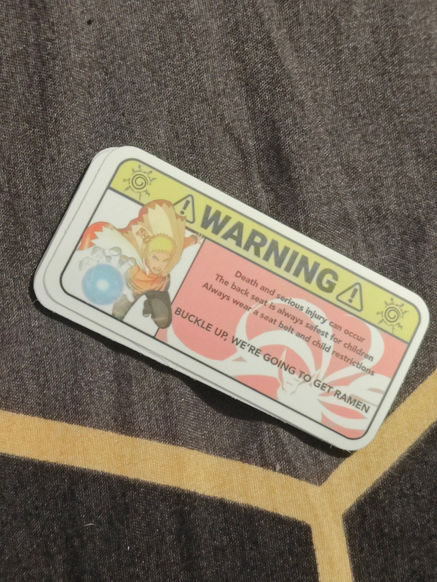Anime small visor warning stickers